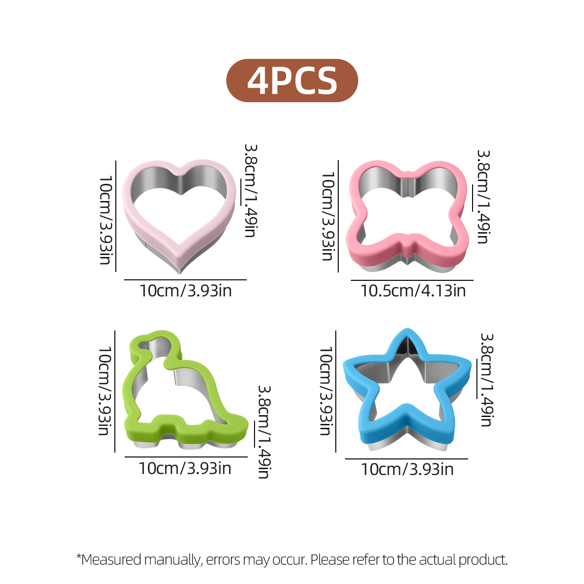 TEMU Sandwich Cutter, Sandwich Mold Set, Reusable Cookie Cutters - Durable And Easy To Clean, Safe For Hands, Suitable For Home Baking And Party