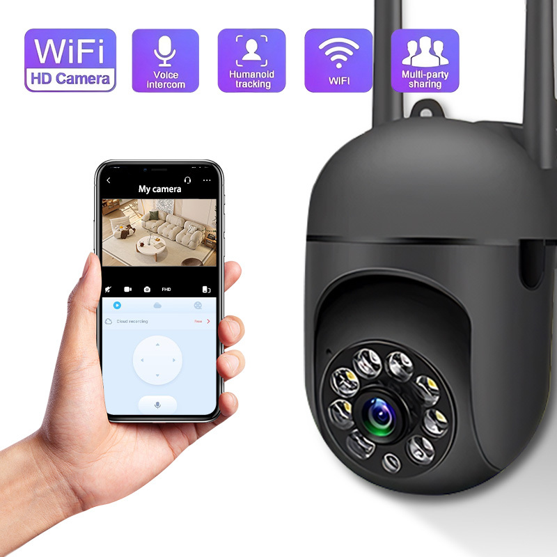 2MP HD WiFi Security Camera with Motion Detection, Two-Way Audio, Color Night Vision & PTZ - Wireless Home Surveillance System Compatible with Smartphones details 1