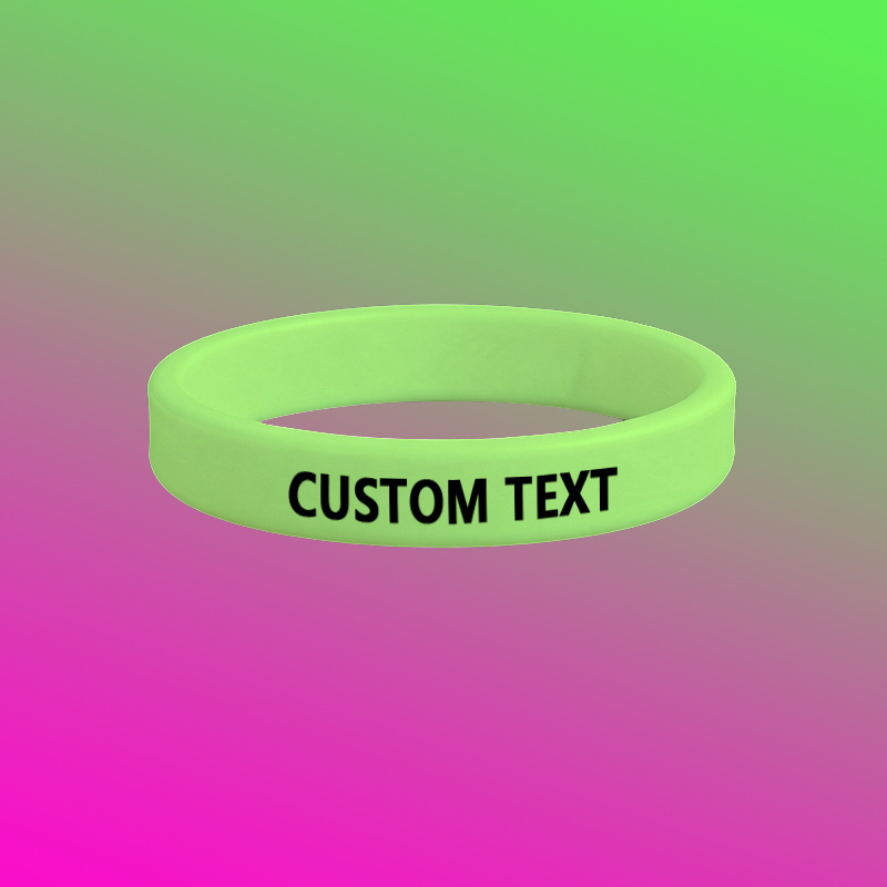30pcs Custom Glow-In-The-Dark Silicone Bracelets, Gift for Her