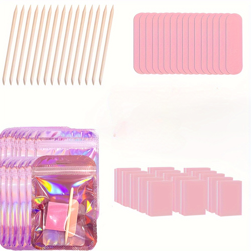 40/60pcs Nail Tool Kit with Mini Nail Files and Buffing Pads