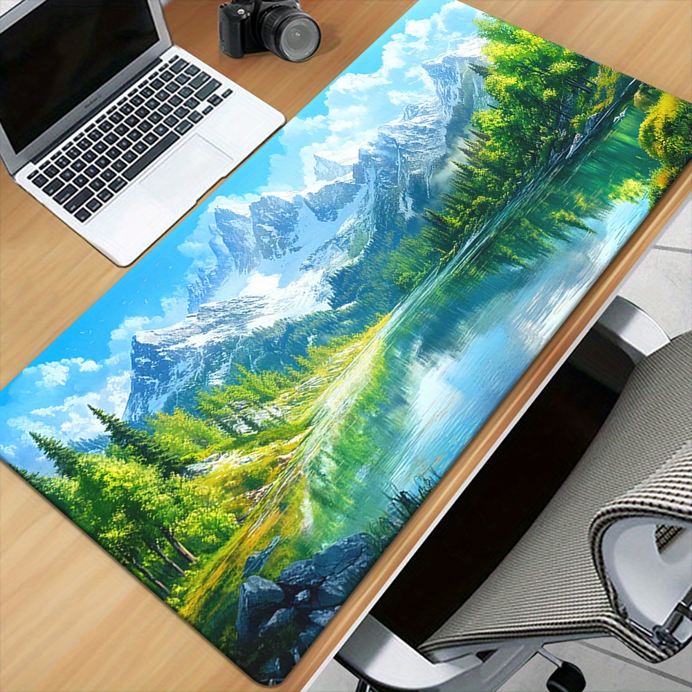 TEMU 1pc Scenery Patterns Hd Printed Pad For Desk, Multi Functional Xxl Mousepad, Keyboard Gaming Mouse Mats, Office Computer Desk Mat.gifts For
