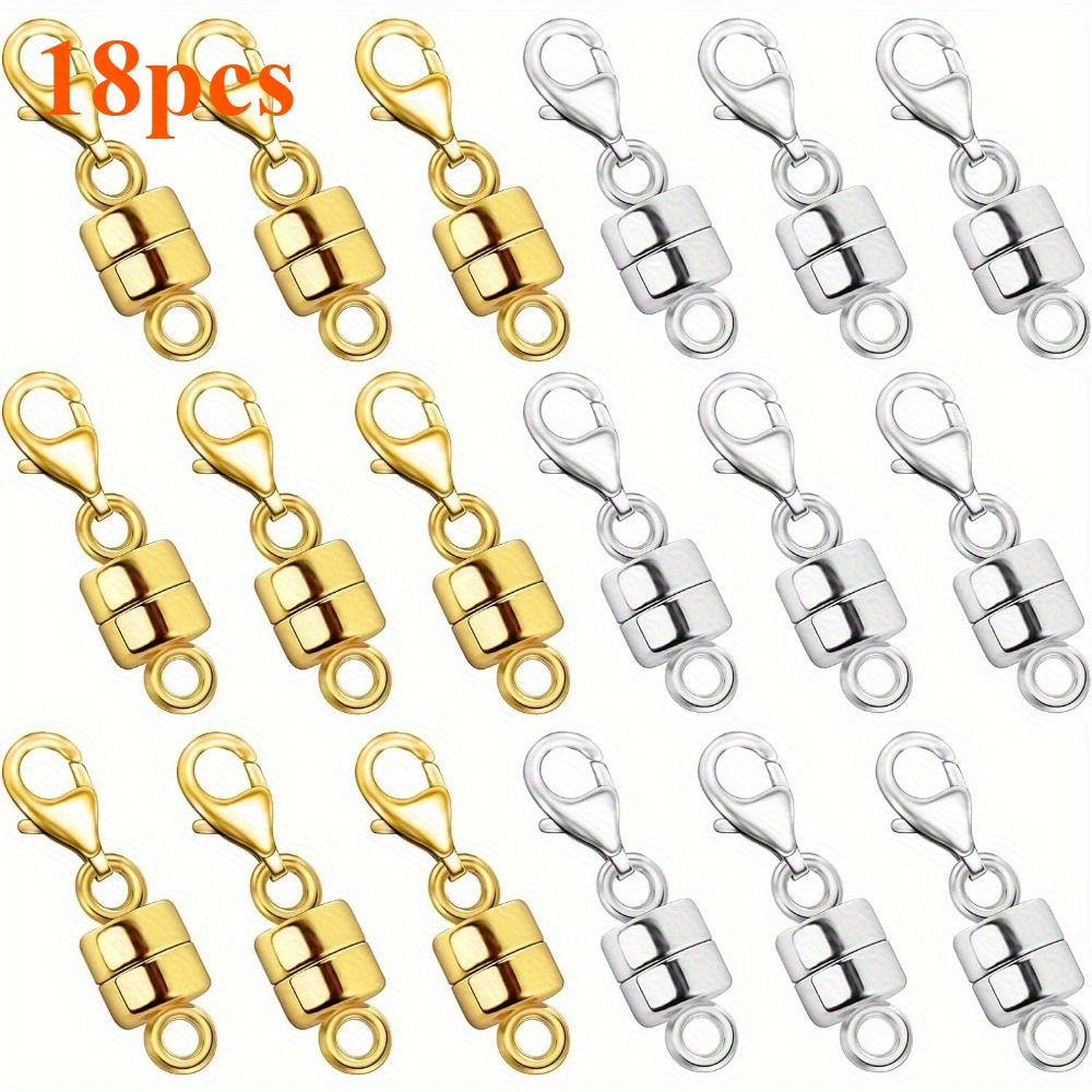 18 8pcs of magnetic necklace clasp and lobster clasp magnetic jewelry clasp converter bracelet necklace chain christmas halloween gift