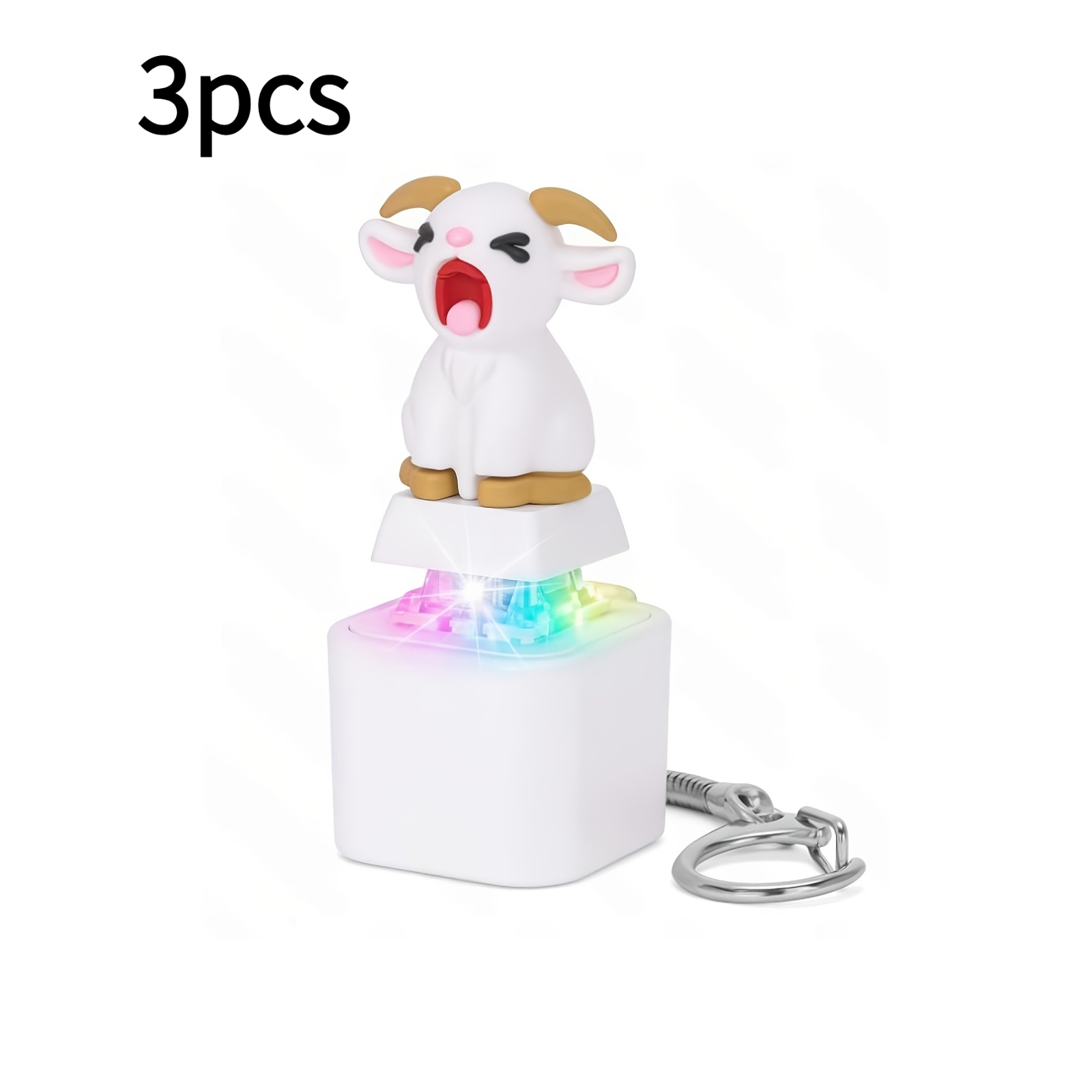 TEMU 3pcs Adult Goat Keyboards With Shriek Keys - Realistic Goat-themed Typing Device For Pies, Novelty Gifts, Themed Events And , Interactive Sound