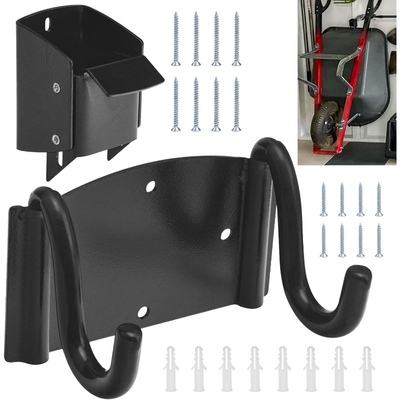 Image of Wheelbarrow Storage Hook - 90lb Capacity, Heavy Duty Storage Hook For Most Wheelbarrow Designs, With A Spring Loaded Lifter Latch