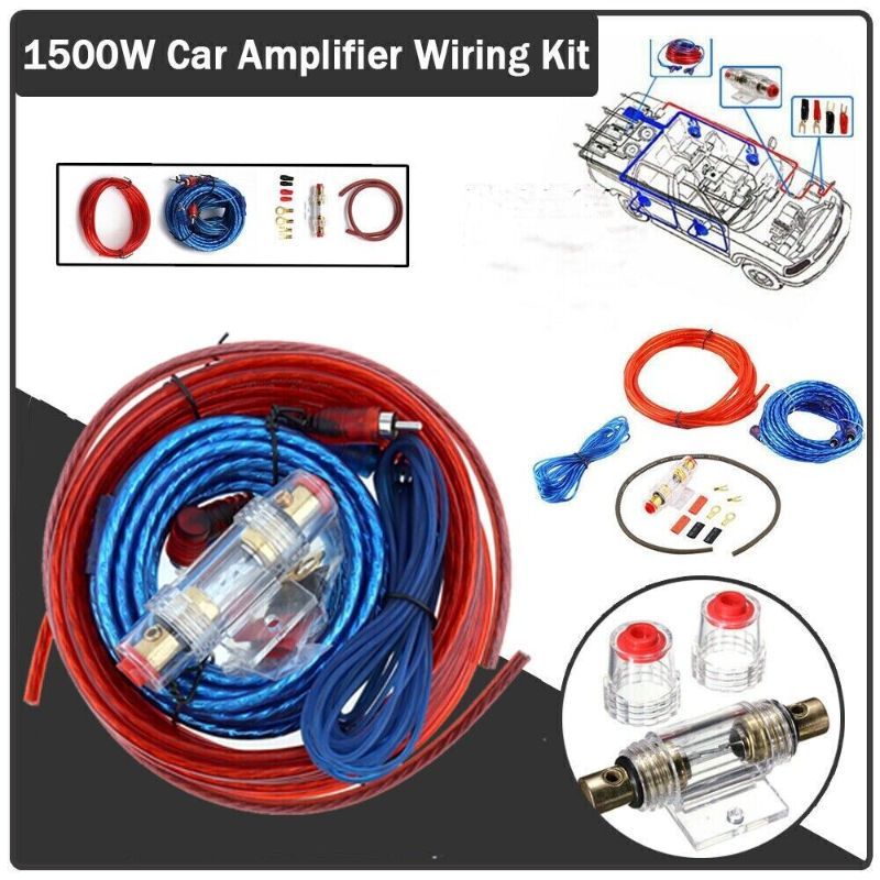 

Car Audio Subwoofer Cable Set, Car Amplifier Power Cord, Flat Copper-clad Aluminum 5-meter Cable Set