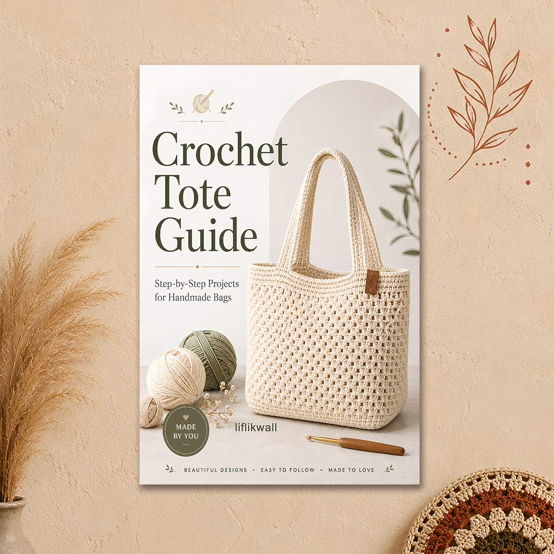 1pc | Crochet Bag Style Reference Tutorial | Pattern Display Combined With Making Steps | Includes 4 Different Bag…: retailer-supplied image