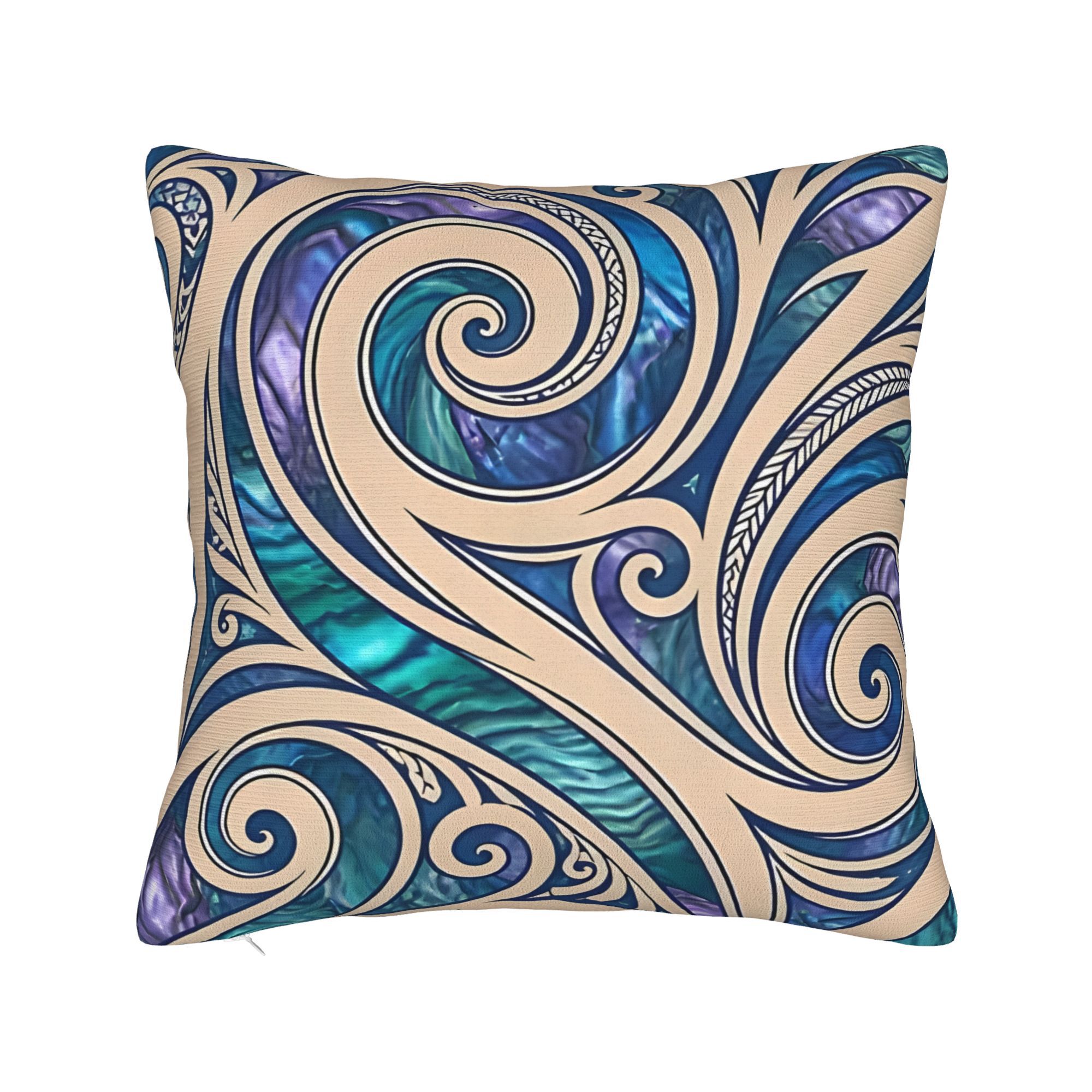 TEMU New Zealand Maori Pattern 2d Print Design Stylish Cushion Cover Decorative Throw Pillowcase Coussin Covers For Living Room Sofa Bed Machine