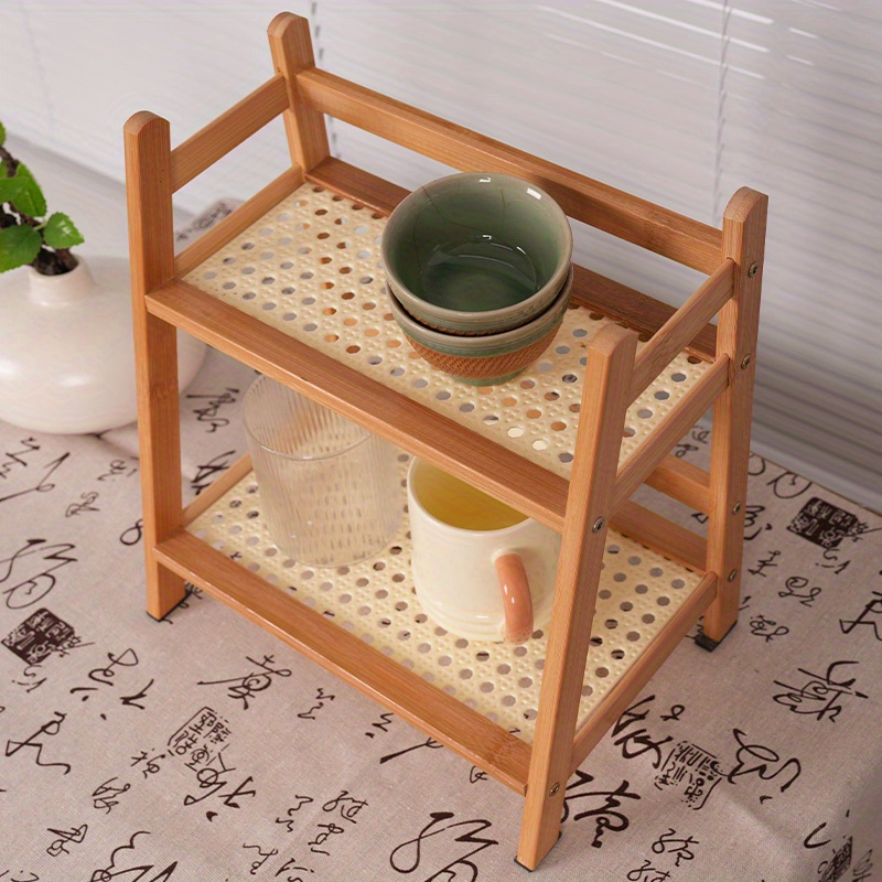 versatile bamboo bookshelf desk organizer multi functional storage rack for home and office   flower stand cup holder     sizes details 9