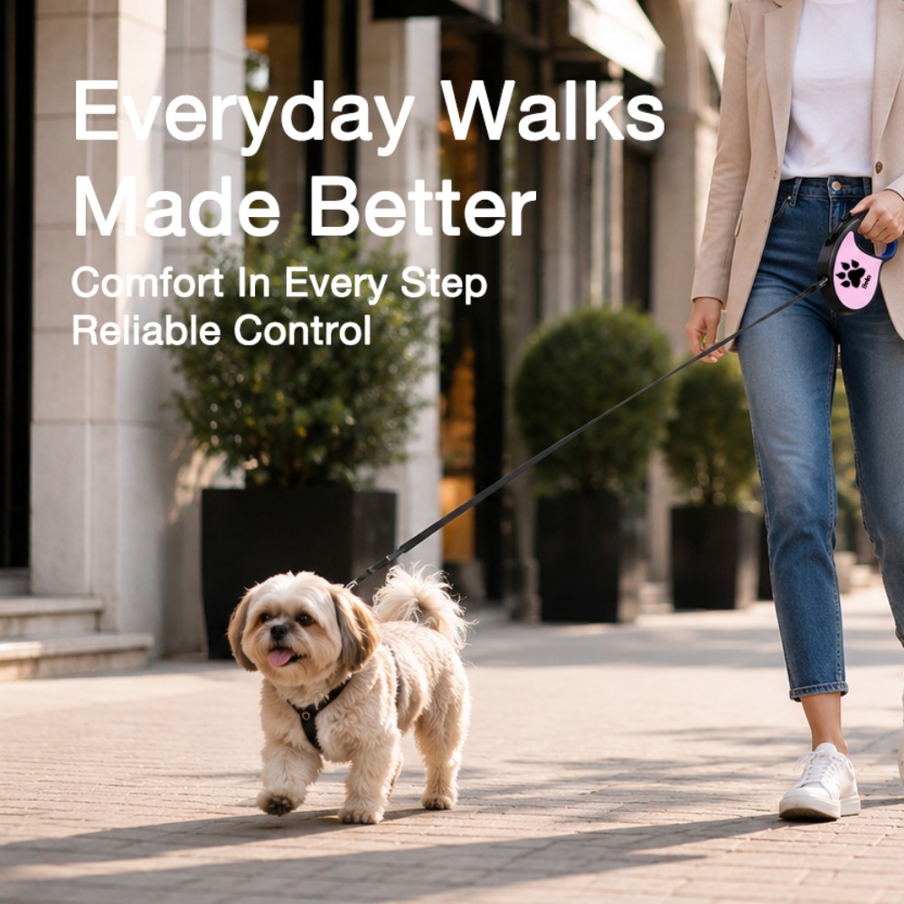 Customizable Extendable Dog Leash with Anti-Tangling Design