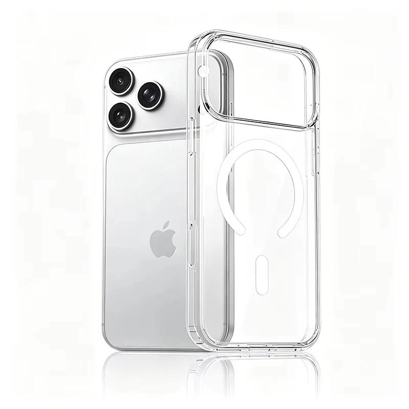 TEMU Phone Case: Phone Case - Luxury Clear Transparent For Magnetic Wireless Charger Phone Case For Iphone 18 Pro 18 Pro Max 18 Series Case Cover