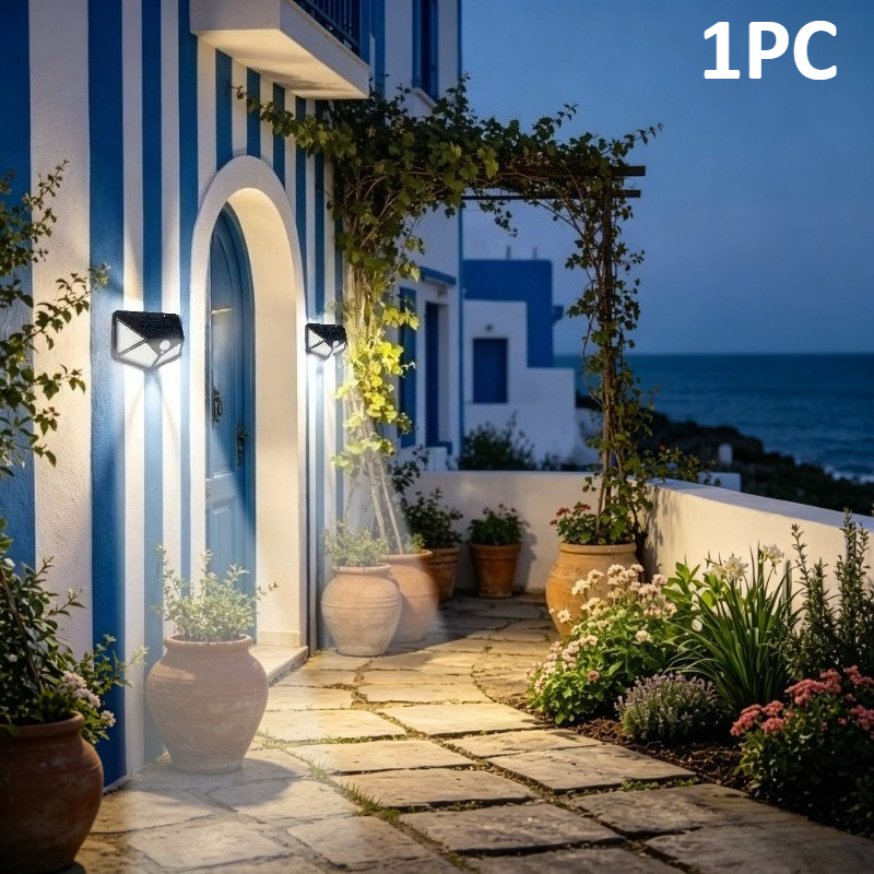 TEMU Solar Outdoor Wall Lamp, Exterior Wall Light, Night Lighting Lamp, Suitable For Lighting In Courtyards, Gardens, Garages, Rooftops, And . The As