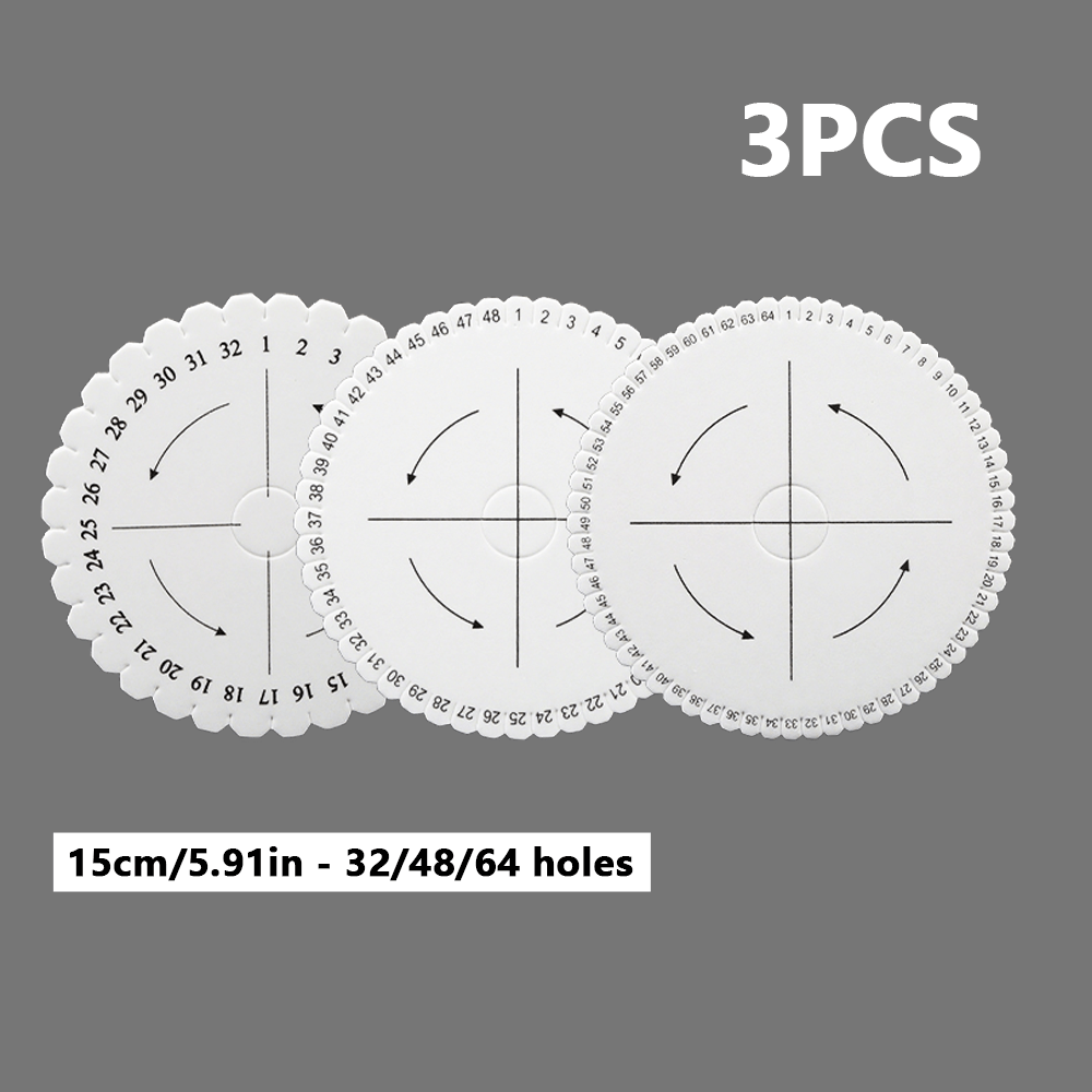 Image of 3pcs Braid Loom Kit, Round Diy Kumihimo Discs For Friendship Bracelets, Anklets & Jewelry Making - A As Birthday & Holiday Gifts (5.91" Diameter)