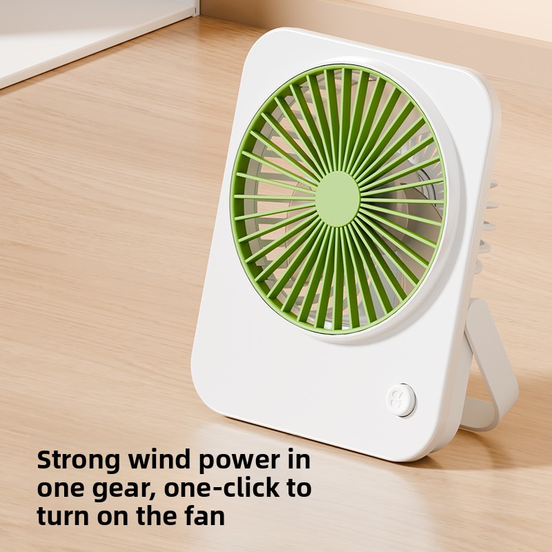 Ventilador de escritorio ligero y delgado de 1 unidad, requiere 2 pilas n.º 5 (pilas no incluidas), con soporte plegable, ajuste de viento de una velocidad, lo suficientemente portátil para caber en un bolso, para viajes de camping al aire libre