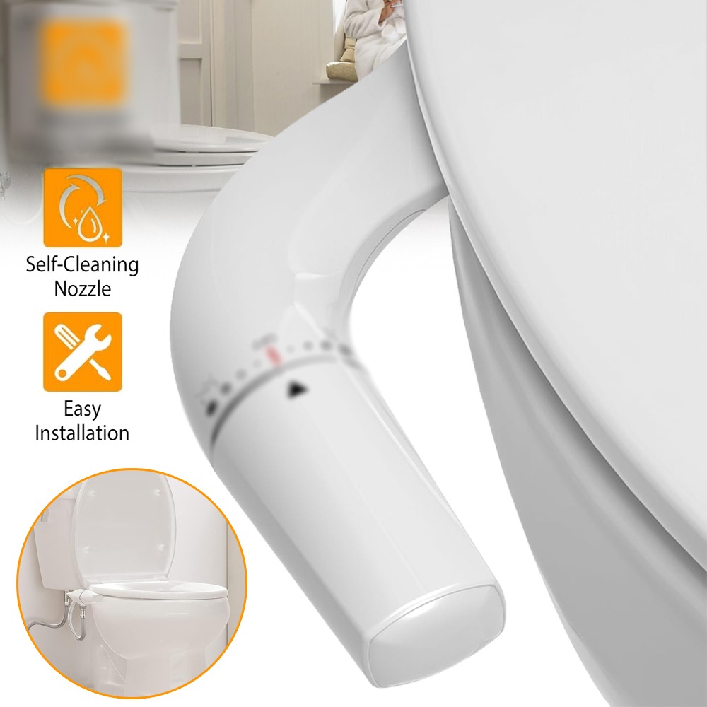 Bidetna priključnica za stransko stran stranišča, klasični bidet z dvojno šobo, enostavna namestitev in uporaba