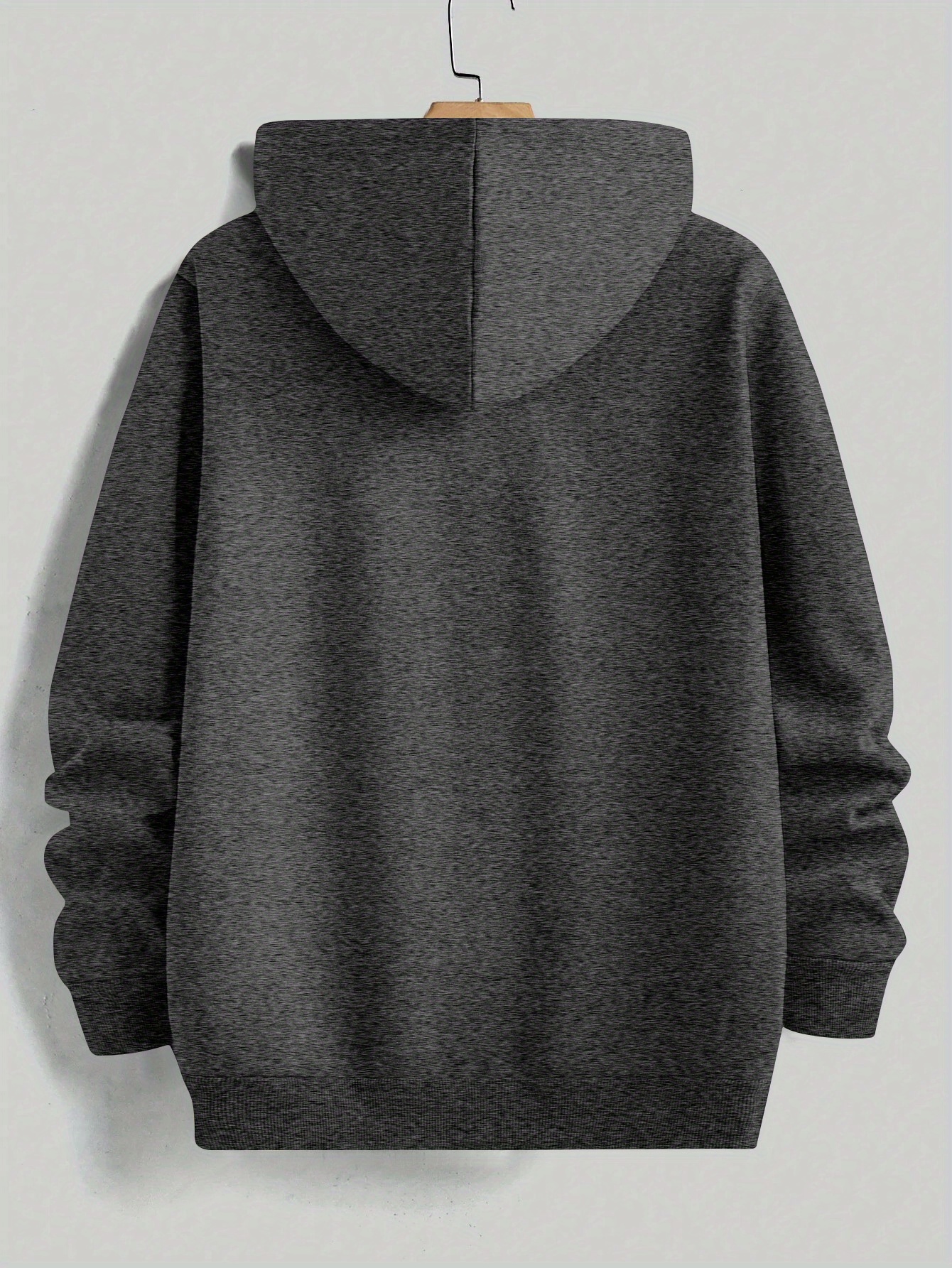 Men's Fleece Hooded Sweatshirt with Monaco Racing Sponsor Logos - Soft Polyester Winter Warmth, Light Grey Casual Pullover, Long Sleeve Graphic Hoodie for Motorsport Events & Casual Attire