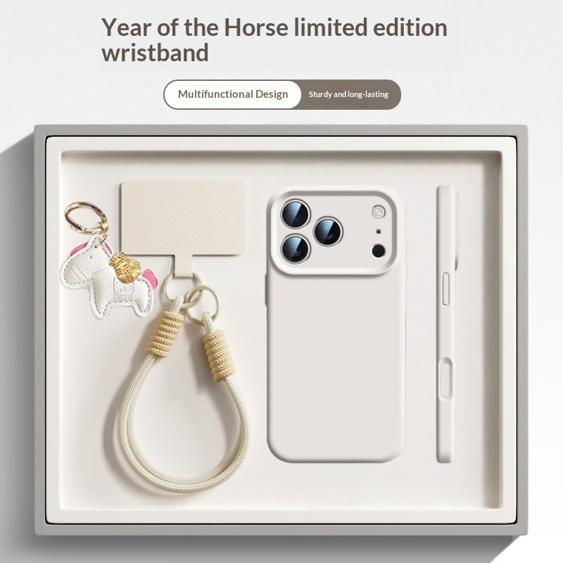 TEMU para Teléfono - Set de 3 piezas (1 para teléfono, 1 correa de muñeca y 1 mini dije de caballo) Adecuado para Iphone 17Promax 16 Pro Dispositivo,