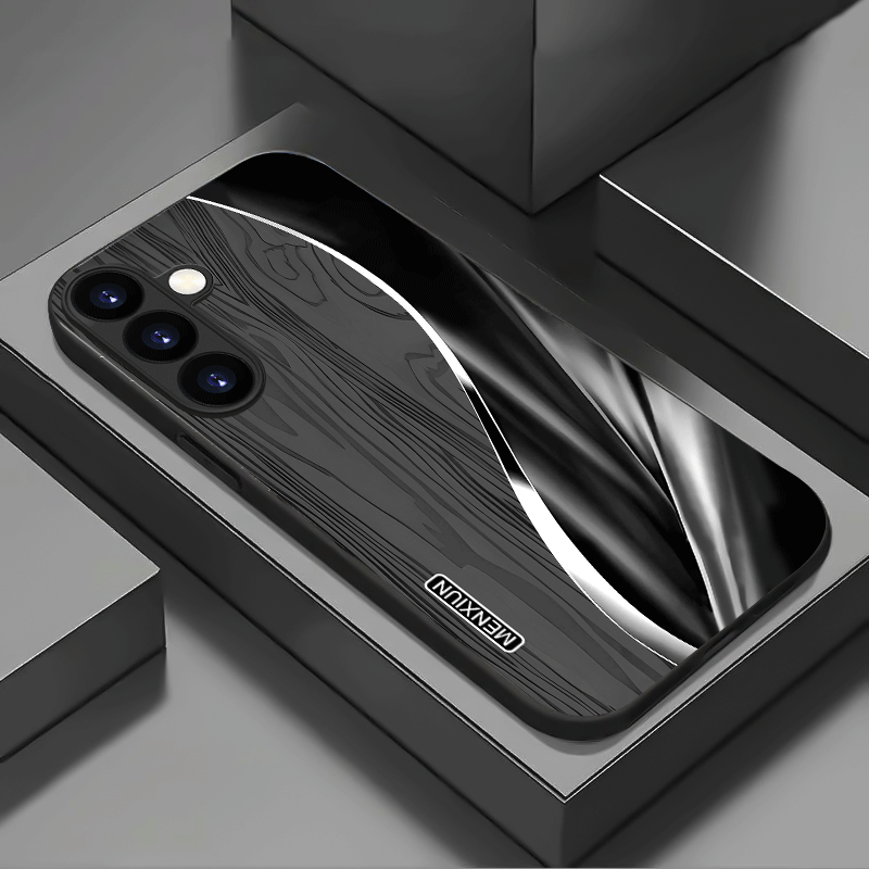 TEMU Phone Case - Gray Business Tempered Glass Black Phone Case For Galaxy S26 S25 S24 S23 S22 S21 S20 Fe , Suitable For Galaxy A73 A72 A56 A55 A54