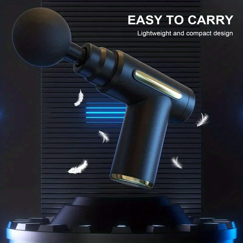 Professional Rechargeable Muscle Relaxation Massage Gun- Sleek Mini Electric Massager with USB Charging, 1600mAh Lithium Battery, Ergonomic Design for Neck, Cervical& Fascia Fitness, Includes Multiple Attachments, Massage Tools