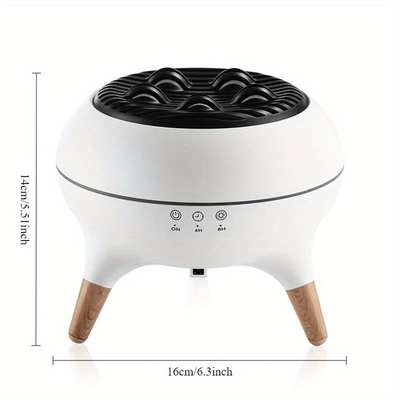 multicolored flames, smart home aroma diffuser desktop flame humidifier, large mist output, music atmosphere with multicolored lights. details 1