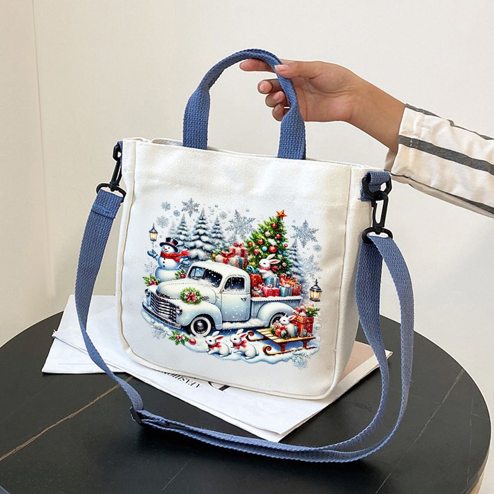 

1pc Tote Bag Christmas , Detachable , - For Shopping, , -