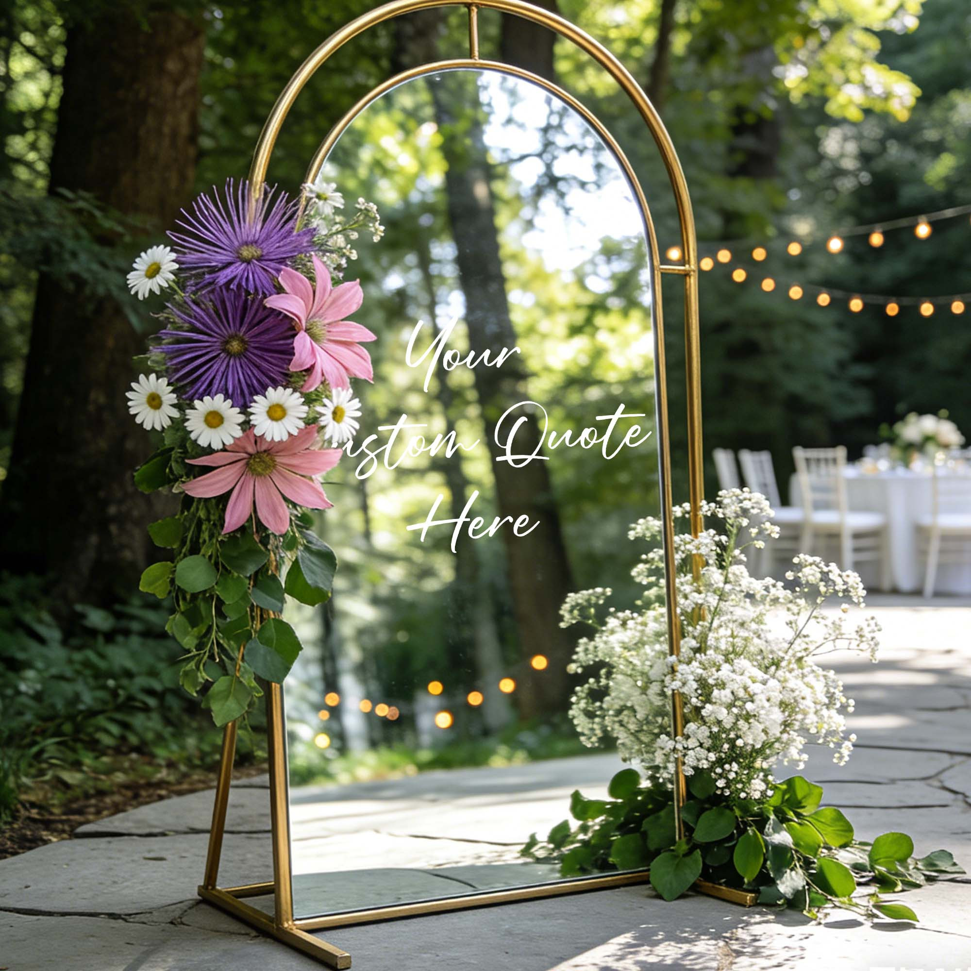 TEMU 1pc Customizable Wedding Welcome Sticker | Self-adhesive, Glossy Plastic, Single Use, Suitable For Mirrors, Doors, Vehicles, Ideal For Weddings,