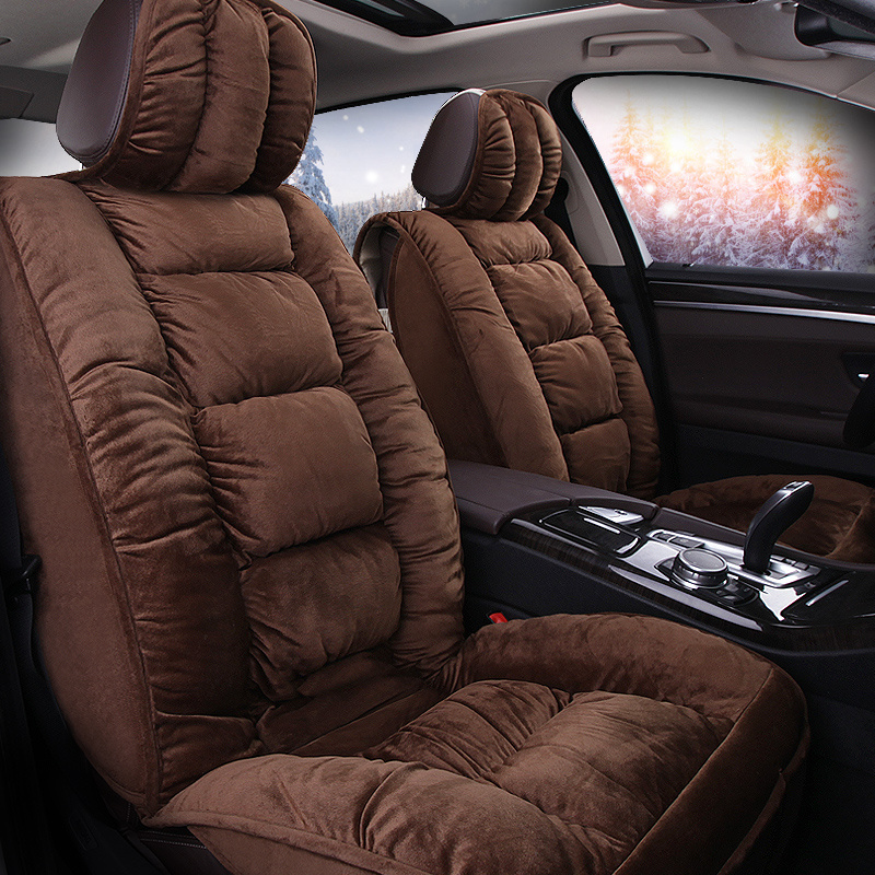 TEMU 5pcs/1pc Car Accessories Interior Seat Covers, Universal Plush Soft Car Seat Cushions
