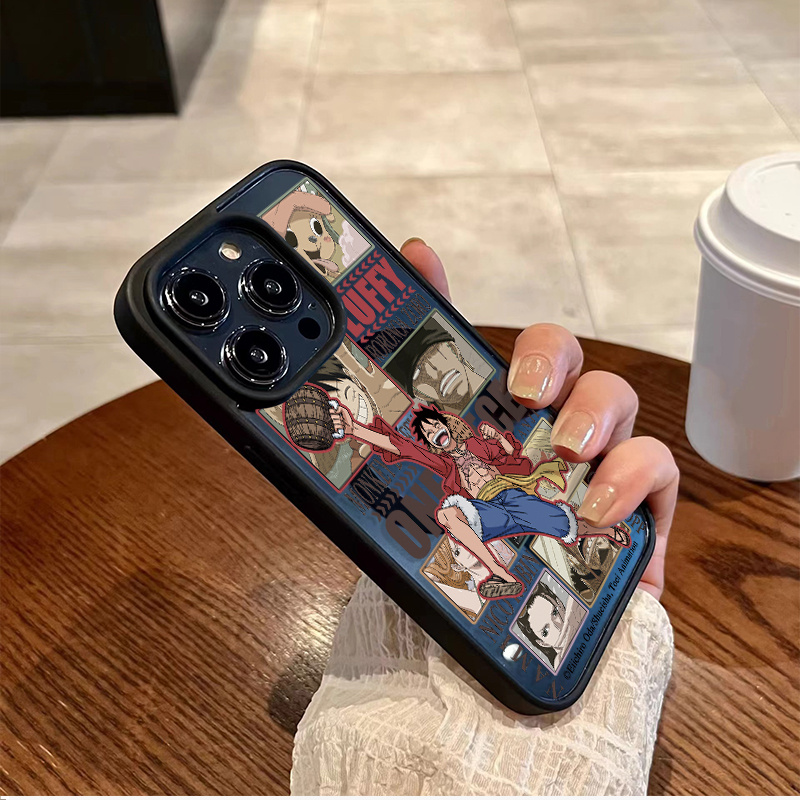 TEMU Phone Case - Magnetic Phone Case Compatible With 18, 17 Pro Max, 16 Pro, 15 Plus, 14, 13, 12 Pro, Luffy Pet Couple Cartoon Easy , Fun Graffiti,