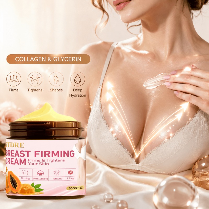 Breast Care Cream, Women'S Cream - Firms Breast Skin, Contains Collagen, Shea Butter, Vitamin E, Honey - Suitable for All Skin Types, Fresh Fragrance Nourishes Delicate Breast Skin, Deeply Moisturizes And Firms Skin