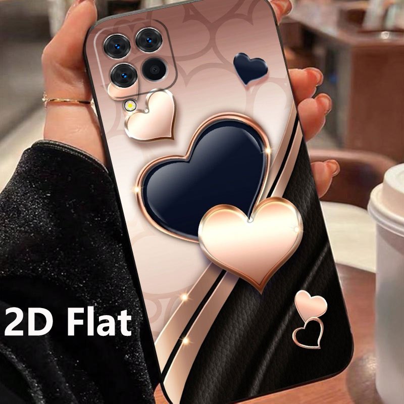 TEMU Чохол для телефону: 2D плоский, це чохол із TPU. Підходить для for Samsung Galaxy M53/Galaxy M33/Galaxy M16. Чохол чорного кольору з