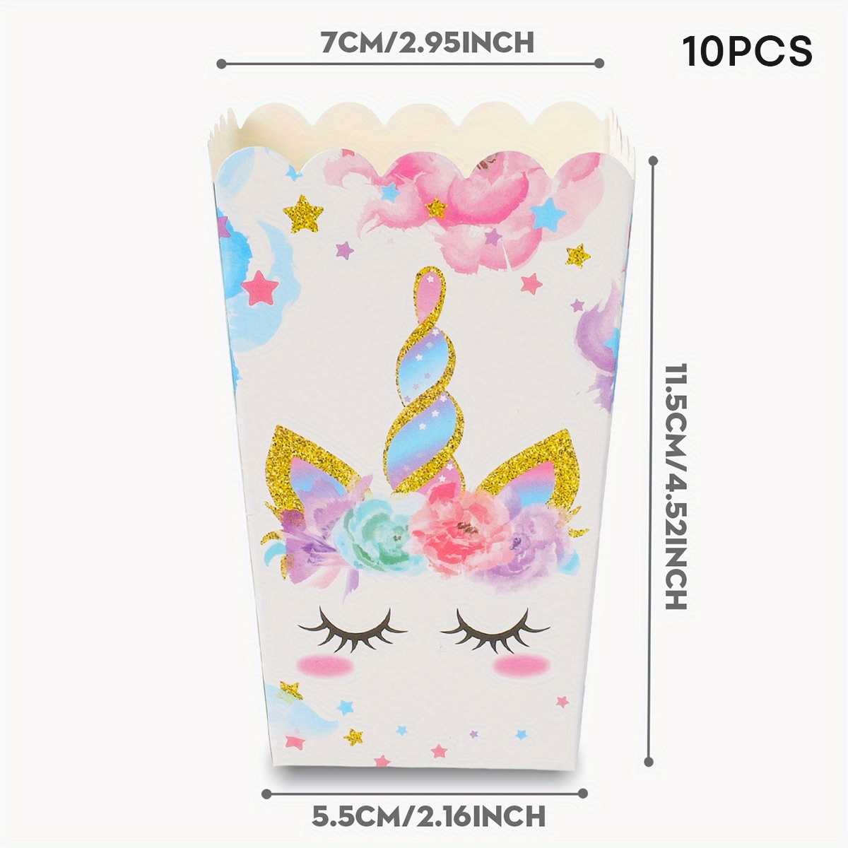 TEMU 10/24 Unicorn Cups, Food Boxes, Fries Boxes, Popcorn Boxes, Flower Unicorn Popcorn Cups, Birthday Boxes, Lunch Boxes For Bakery, Burger