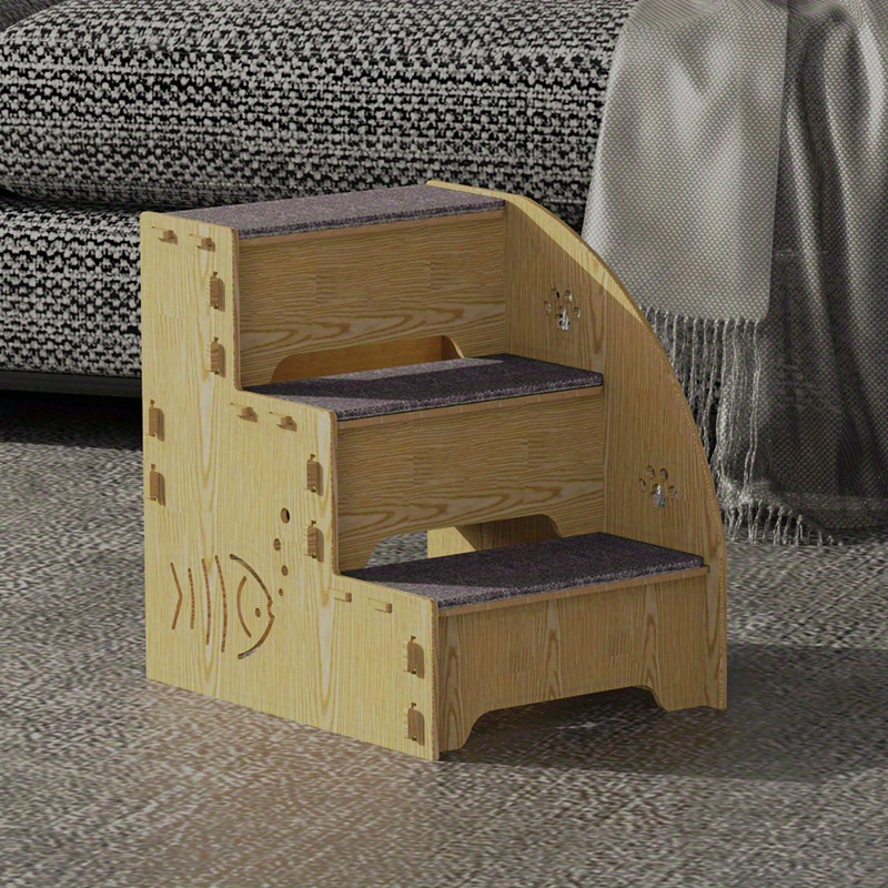 

1pc Wood Cat Frame - Fiberboard Pet , Sofa , , For Small And Older