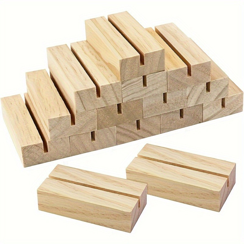 15pcs wooden base place card holder table number stand picture frame acrylic sign holder for wedding   gathering decorations