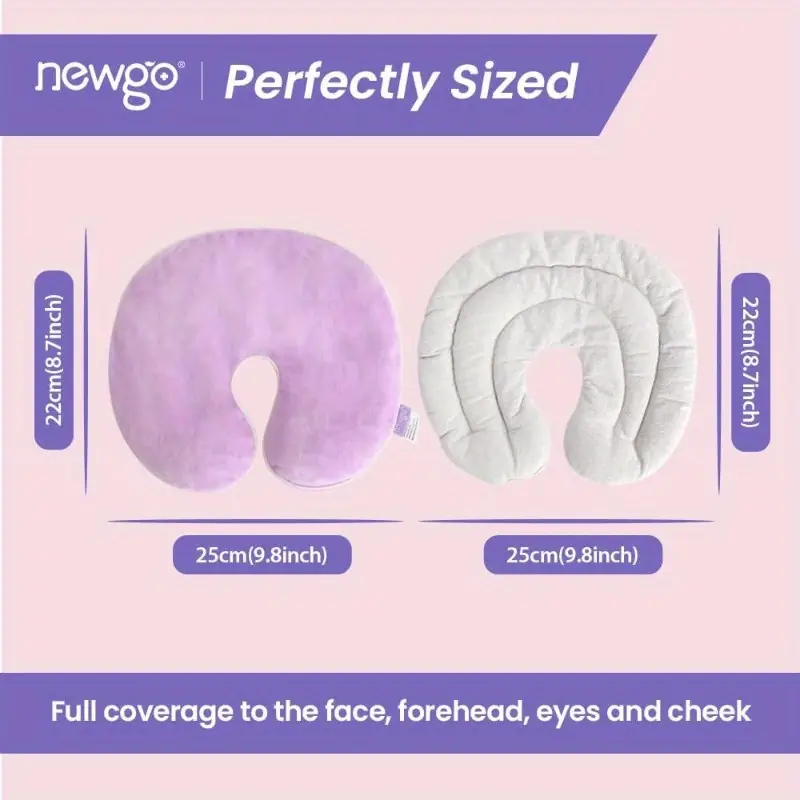 microwavable heating pad sinus mask - microwaveable warm compress for sinus pressure, migraines, tension , facial & eye - soft fabric with heat distribution, comfortable eye cutouts, ideal for cold weather - purple & options, hand wash only, ideal for home, office, travel - migraine & allergy sufferers, home, , durable construction, heat, portable design, healthconscious , portable heater, for Product details 5