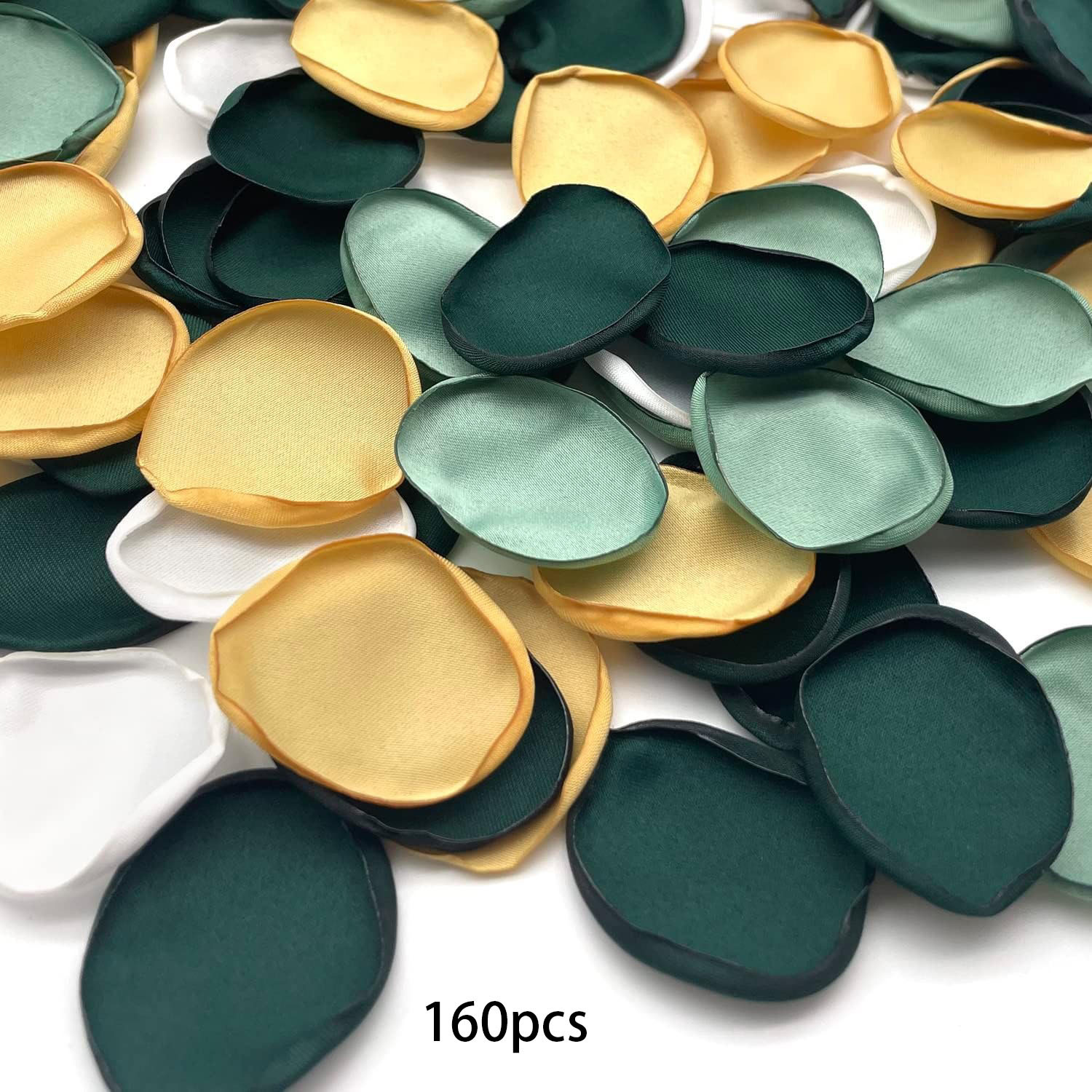 E-shop 160/360 Stück Rosenblätter für Hochzeitsdeko, grüne Champagnerblüten, Blumenmädchen-Blüten, Tischdekorationen für Empfang, Brautparty,