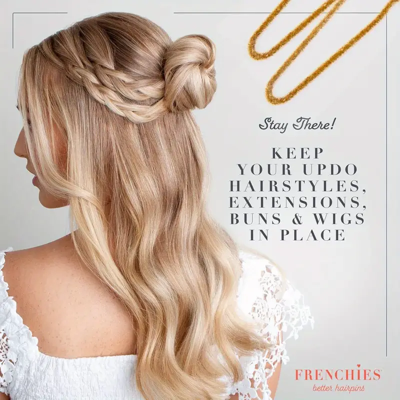 french twist hair pin ultra flocked   french hair pins for women wedding updo extensions or   count blond Product details 3