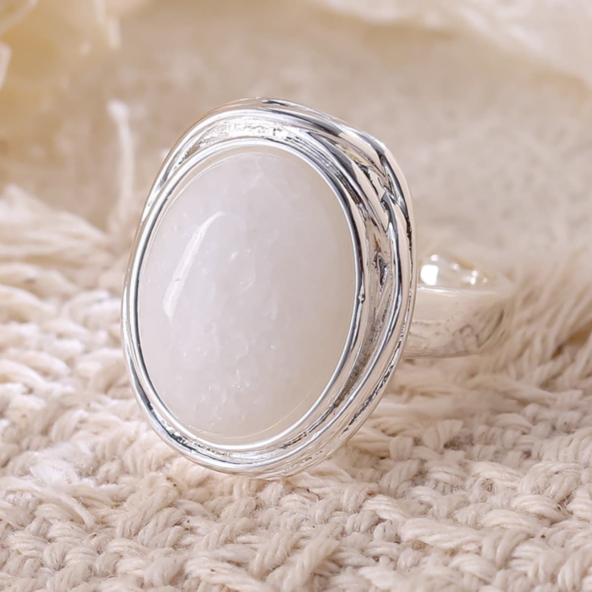 TEMU 1pc - European And - Copper - Multi-layered Bezel Oval Adjustable - Simple And Versatile, Unisex, Suitable For Parties, Daily Wear, , Ideal For