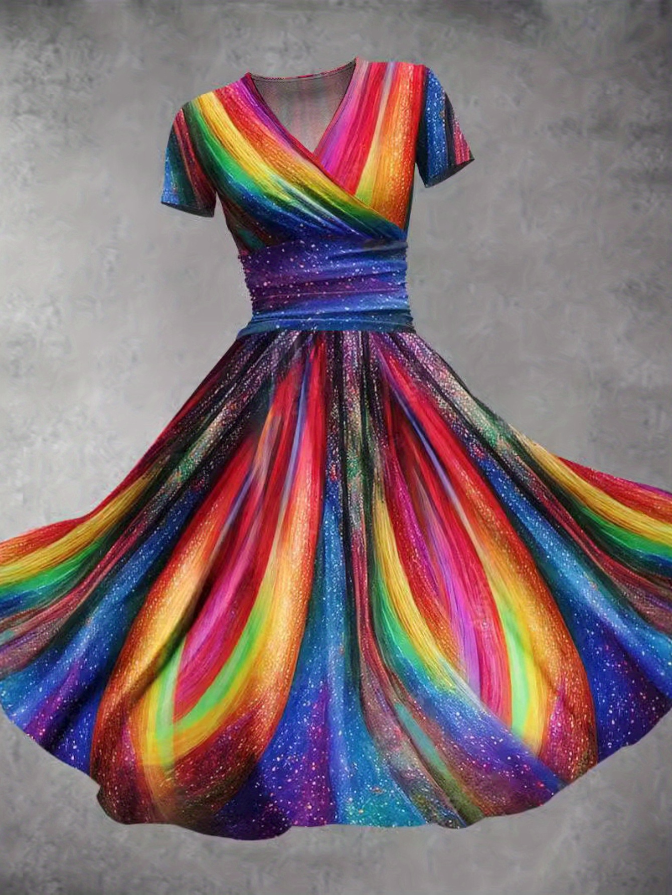 rainbow dress women sold on Temu United States