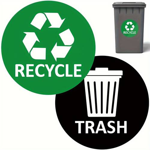 5inch and non trash can labels self stickers for easy sorting