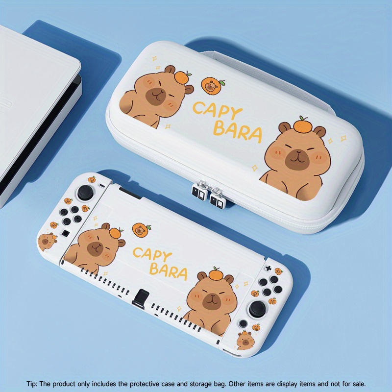 TEMU Étui de Rangement pour Nintendo Switch OLED, Coque Protectrice Imprimée en Matériau EVA Durable, Pochette de Voyage Amovible, Accessoire