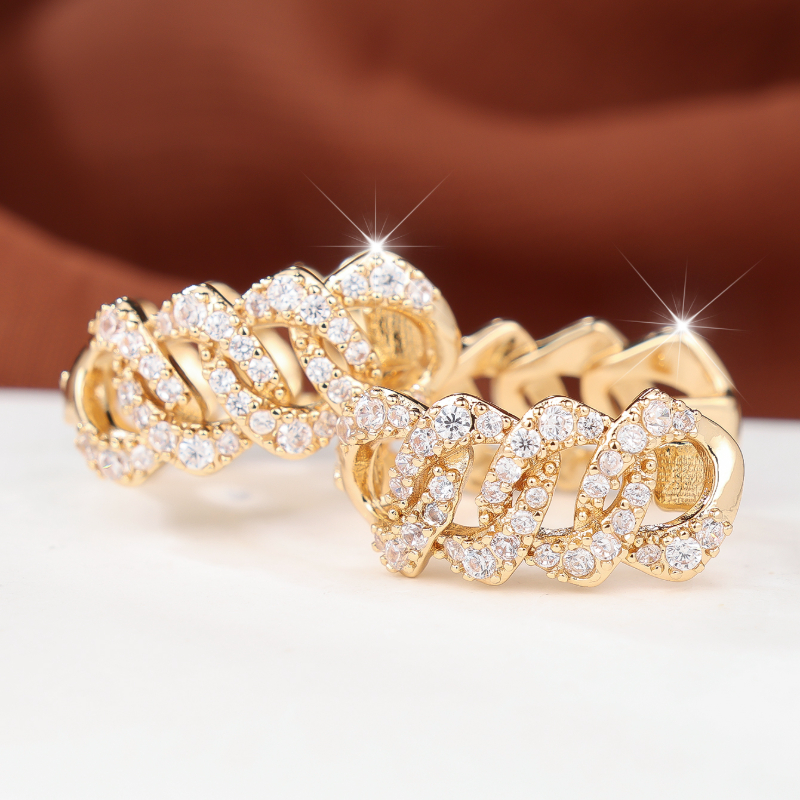 Women's Figure-eight Striped Pattern Hoop Earrings
