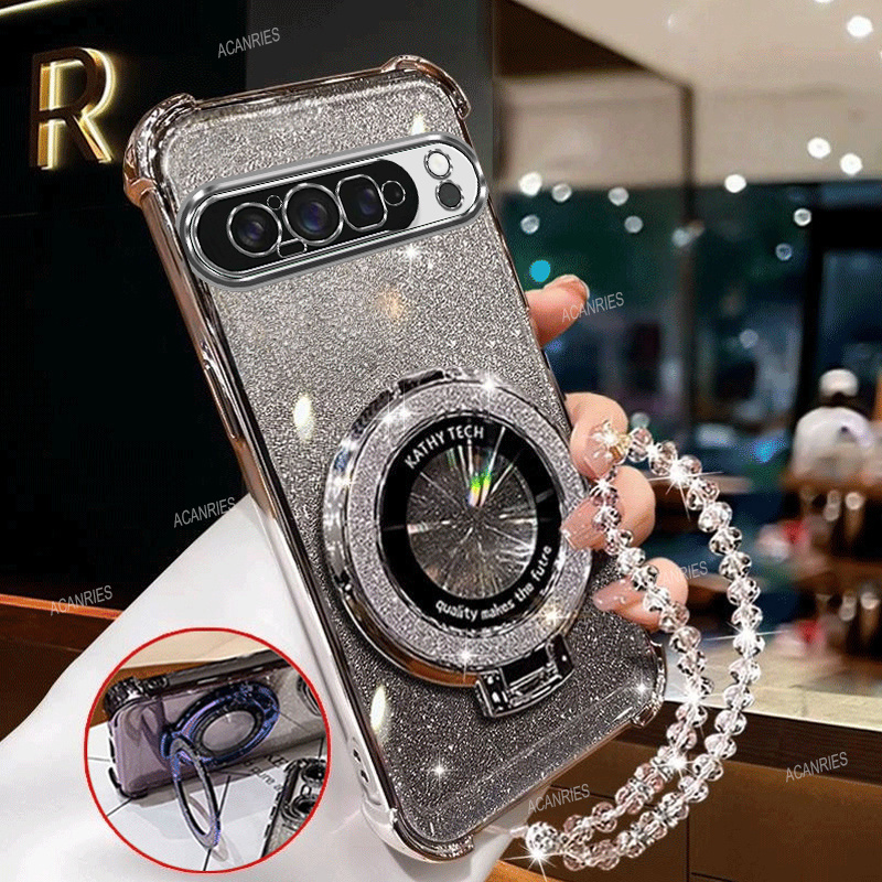 TEMU Phone Case: Luxurious Plating Four-corner Thickening Anti-fall Phone Case For Google Pixel 9/ Pixel 9 Pro/ Pixel 9 Pro Xl/ Pixel 9a Glittery