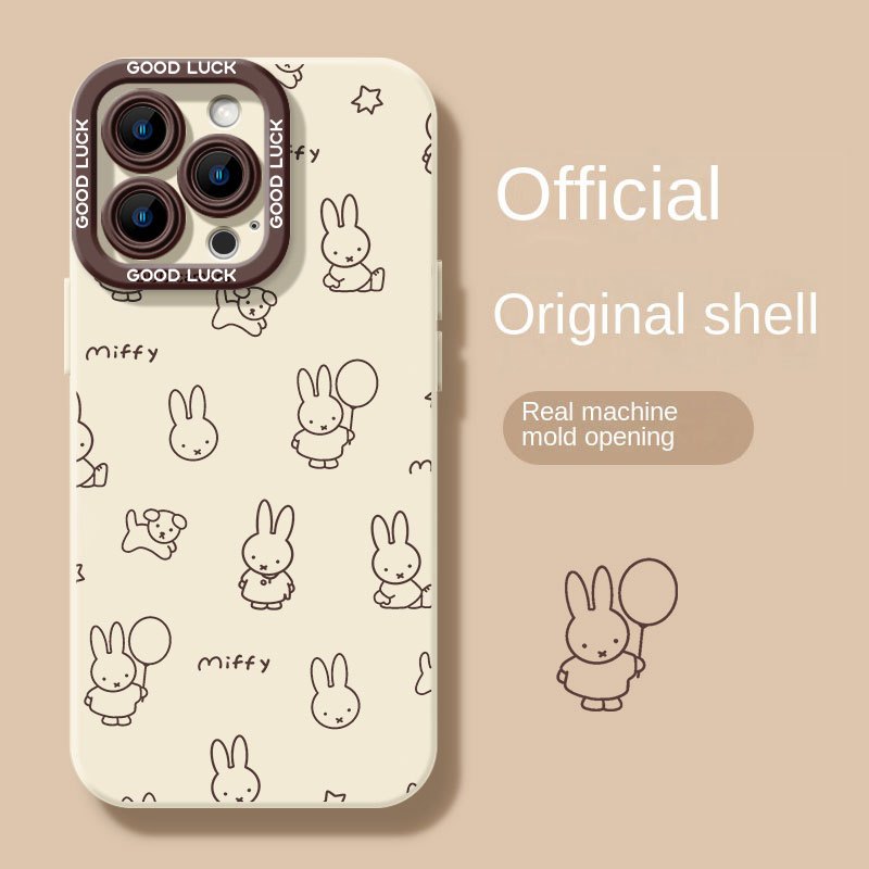 TEMU Rabbit Phone , Suitable For Iphone 16pro Max 15pro/14pro/ 13pro /12pro/12 Phone Male And Phone , -fall -scratch Explosion- Phone