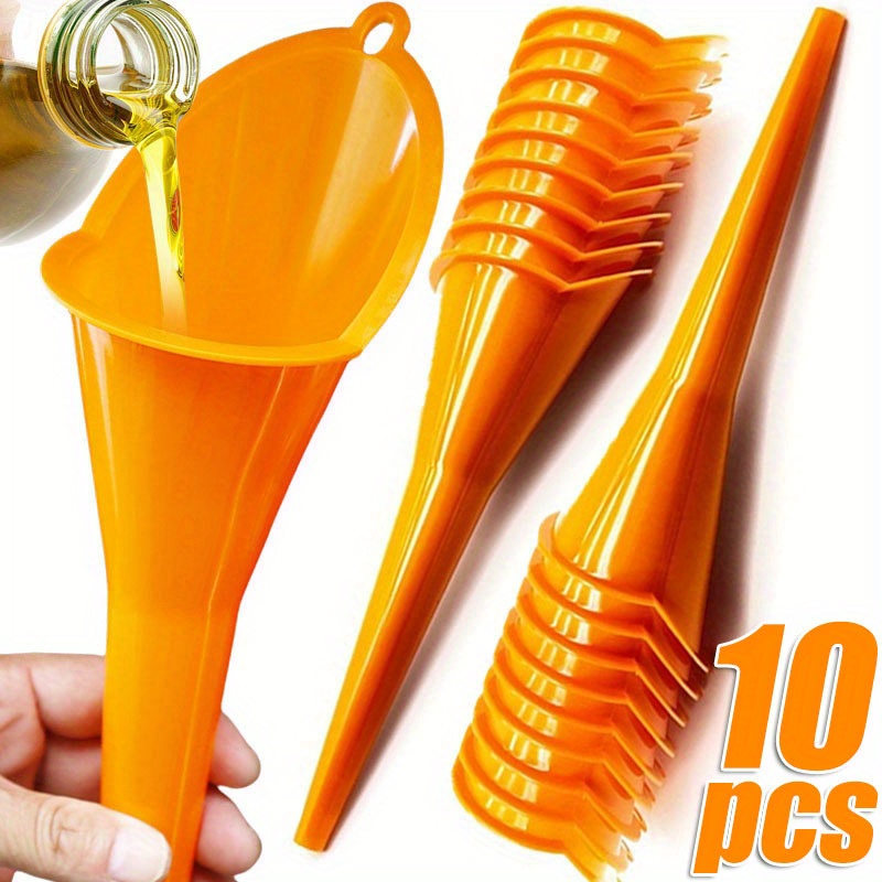 

Car Long Stem Funnel Oil Fuel Filling Tools Plastic Oil Funnel Motorcycle Refueling Tools Auto Accessories- Color Random