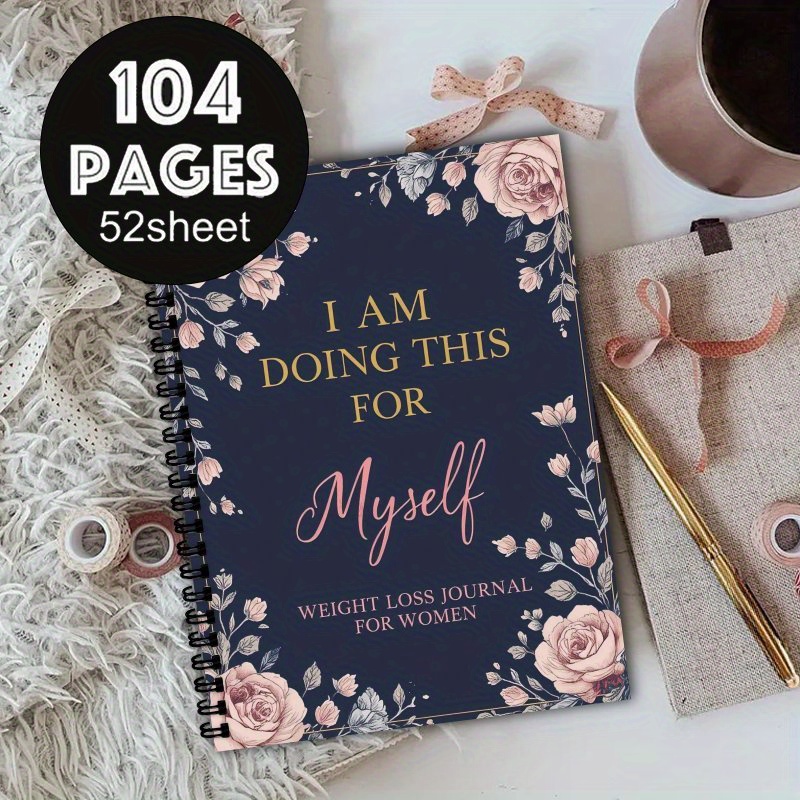 TEMU A5 Journal For Tracking Weight Loss, Including A Weight Loss Strategy, Daily , And Spiral Binding. It Serves As An Exercise Journal, Diet