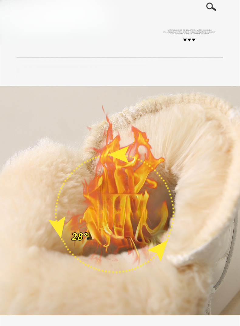 womens winter snow boots with h shaped lift height increase high quality non slip fleece lined thickened pu upper rubber sole beige black grey warm ankle boots for   slush all terrain Product details 9