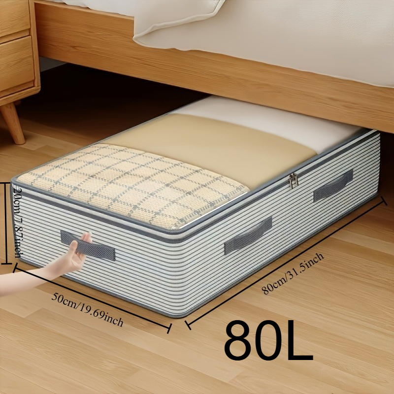 TEMU Oversized Moving Bag Storage Bag | Heavy-duty Non-woven Material, With Transparent Window, Clothing Storage Moving Bag, Suitable For Wardrobe,
