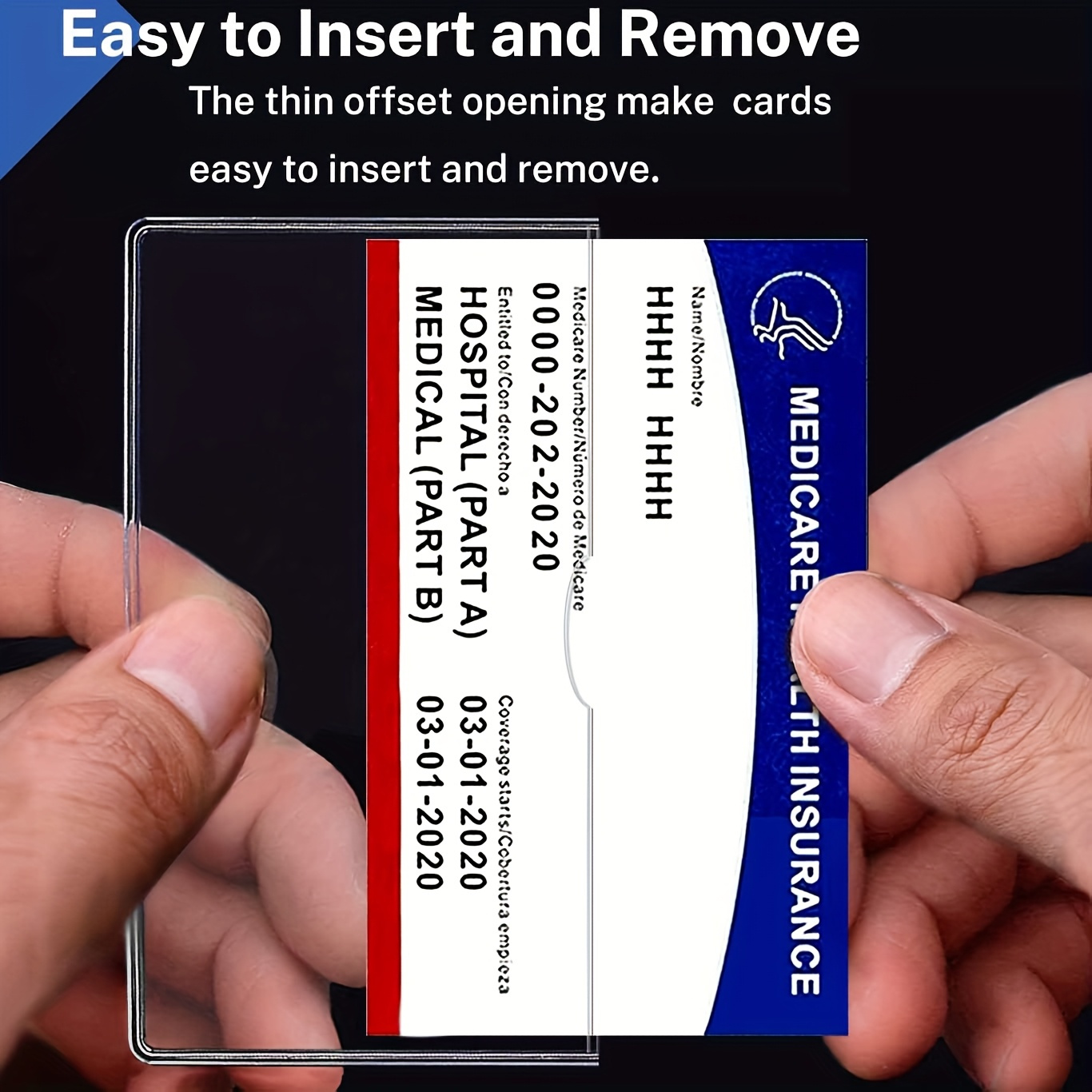 Card Protector Sleeves 40 Pack Clear RFID-Blocking Sleeves For Social  Security & Medicare Cards - Protective Credit Card Sleeve Clear