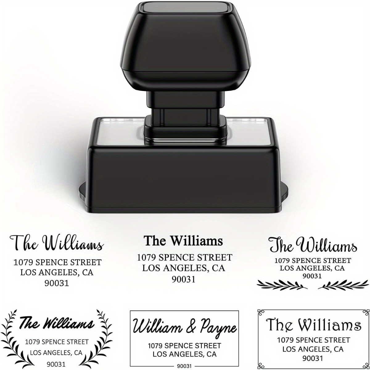 TEMU Personalized Self-inking Address Stamp, Custom Address Stamp With Clear, Consistent , Effortless Stamping, Durable Pe Material