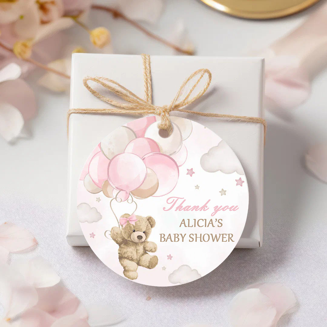 TEMU 45/90pcs Custom Bear Birthday Name Cards With 10 Meters Of Rope, Baptism Cards, Holiday Gift Cards, Personalized Birthday Labels Suitable For