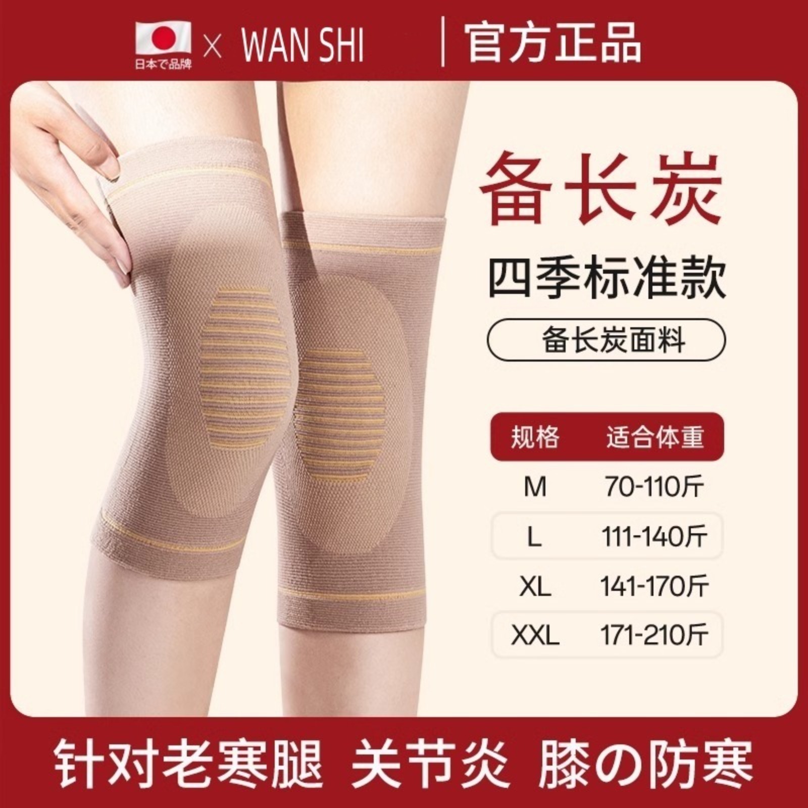 TEMU Graphene Plus Self-washing Knee - Warm And Non-slip, Unisex, Unsolves Leg Ice. For The, External Activities, Hand-washed Fabrics